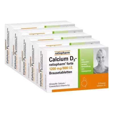 CALCIUM D3-ratiopharm forte šumivé tablety, 100 ks