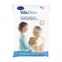 VALACLEAN měkké jednorázové mycí rukavice, 15 ks