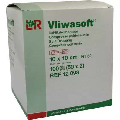 VLIWASOFT Štěrbinové kompresy 10x10 cm sterilní čtyřvrstvé, 50X2 ks VLIWASOFT Štěrbinové kompresy 10x10 cm sterilní čtyřvrstvé, 50X2 ks
