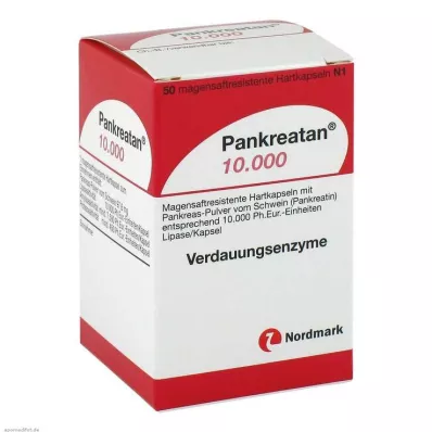 PANKREATAN 10 000 tvrdých tobolek potažených enterálními látkami, 50 ks