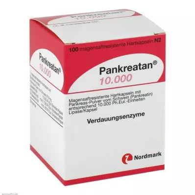 PANKREATAN 10 000 tvrdých tobolek potažených enterálními látkami, 100 ks