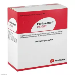 PANKREATAN 25 000 tvrdých tobolek potažených enterálními látkami, 200 ks