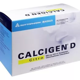 CALCIGEN D Citro 600 mg/400 I.U. Žvýkací tablety, 200 ks