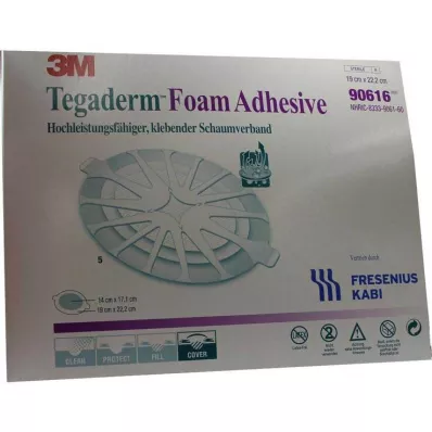 TEGADERM Pěnové lepidlo FK 19x22,2 cm ovál 90616, 5 ks
