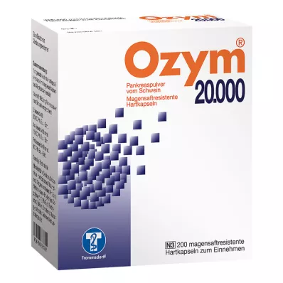 OZYM 20 000 tvrdých tobolek potažených enterickým roztokem, 200 ks OZYM 20 000 tvrdých tobolek potažených enterickým roztokem, 200 ks