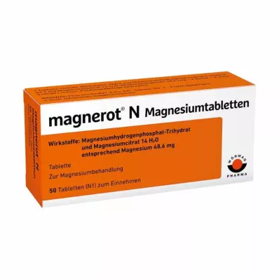 MAGNEROT N Hořčíkové tablety, 50 ks MAGNEROT N Hořčíkové tablety, 50 ks