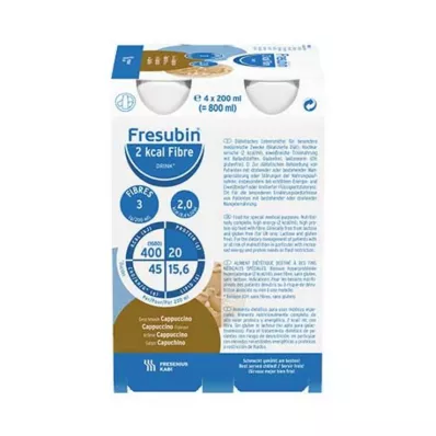 Láhev na pití cappuccino s obsahem vlákniny Fresubin 2 kcal, 24x200 ml