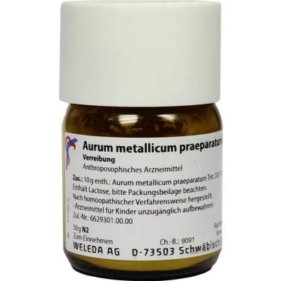 AURUM METALLICUM PRAEPARATUM D 20 Triturace, 50 g