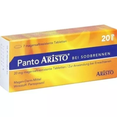 PANTO Aristo na pálení žáhy 20 mg entericky potahované tablety, 7 ks