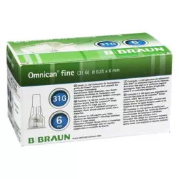 OMNICAN jemná kanyla 31 G 0,25x6 mm, 100 ks