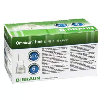 OMNICAN jemná kanyla 31 G 0,25x6 mm, 100 ks