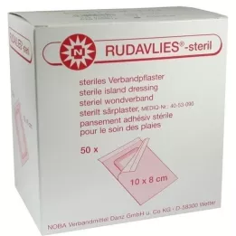 RUDAVLIES-sterilní obvazová náplast 8x10 cm, 50 ks