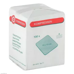 MULLKOMPRESSEN 10x10 cm nesterilní 8x, 100 ks