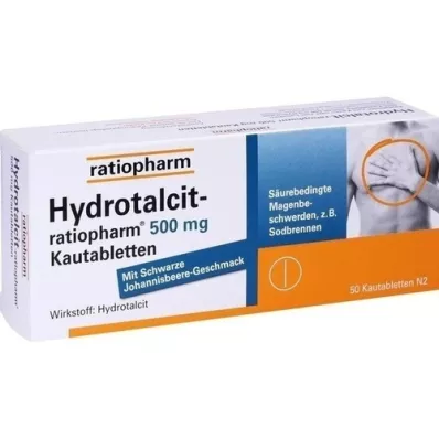 HYDROTALCIT-ratiopharm 500 mg žvýkací tablety, 50 ks