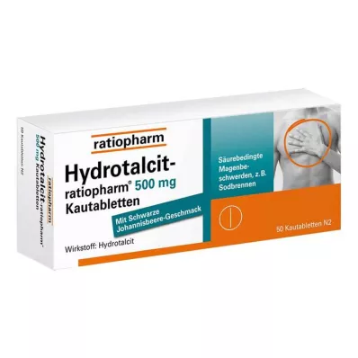 HYDROTALCIT-ratiopharm 500 mg žvýkací tablety, 50 ks