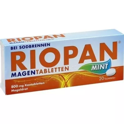 RIOPAN Žaludeční tablety Máta 800 mg žvýkací tablety, 20 ks