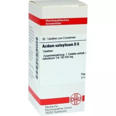 ACIDUM SALICYLICUM D 6 tablet, 80 ks