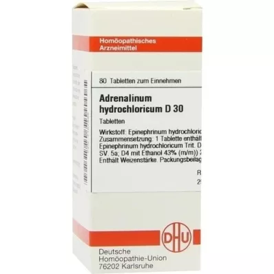 ADRENALINUM HYDROCHLORICUM D 30 tablet, 80 ks