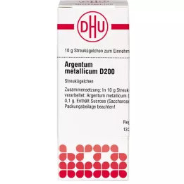 ARGENTUM METALLICUM D 200 globulí, 10 g