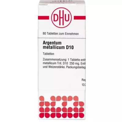 ARGENTUM METALLICUM D 10 tablet, 80 ks