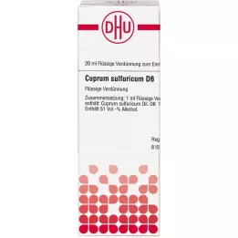 CUPRUM SULFURICUM D 6 Ředění, 20 ml