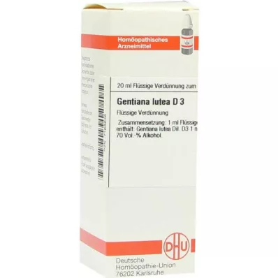 GENTIANA LUTEA D 3 Ředění, 20 ml