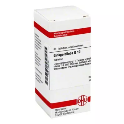 DHU Ginkgo biloba D 12 tablet, 80 ks
