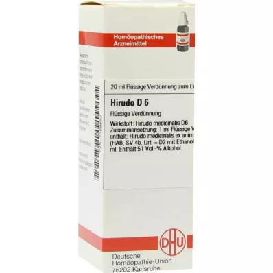 DHU Zředění Hirudo D 6, 20 ml