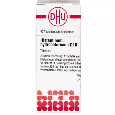 HISTAMINUM hydrochloricum D 10 tablet, 80 ks