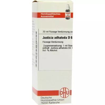 JUSTICIA adhatoda D 6 Ředění, 20 ml