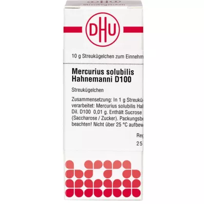 MERCURIUS SOLUBILIS Hahnemanni D 100 globulí, 10 g