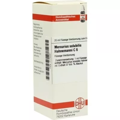 MERCURIUS SOLUBILIS Hahnemanni C 6 Ředění, 20 ml