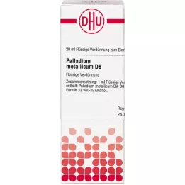 PALLADIUM METALLICUM D 8 ředění, 20 ml