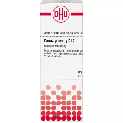 PANAX GINSENG D 12 Ředění, 20 ml