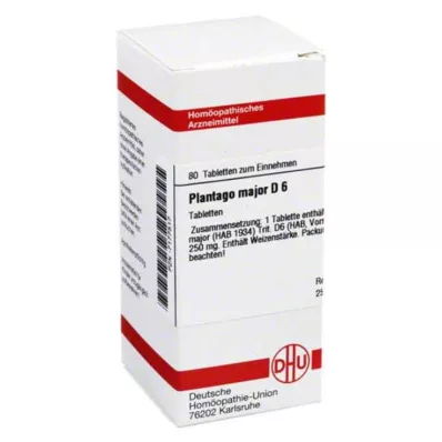PLANTAGO MAJOR D 6 tablet, 80 ks
