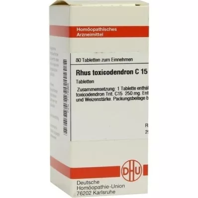 RHUS TOXICODENDRON C 15 tablet, 80 ks