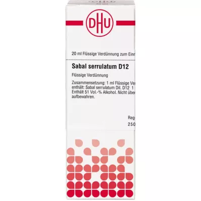 SABAL SERRULATUM D 12 Ředění, 20 ml