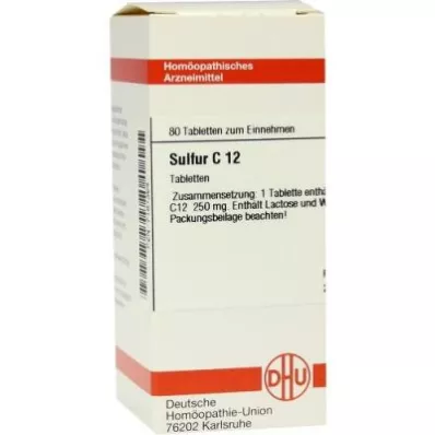 SULFUR C 12 tablet, 80 ks