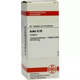 SULFUR D 20 tablet, 80 ks