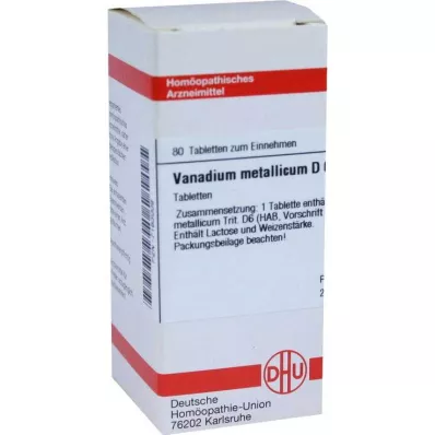 DHU Vanadium metallicum D 6 tablet, 80 ks