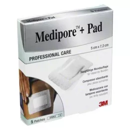MEDIPORE+Pad 3M 5x7,2cm 3562NP Omítka, 5 ks