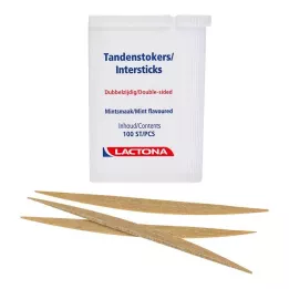 ZAHNHÖLZER Lactona Intersticks mint oboustranné, 100 ks