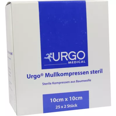 URGO MULLKOMPRESSEN 10x10 cm sterilní, 25X2 ks