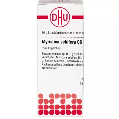 MYRISTICA SEBIFERA C 6 globulí, 10 g