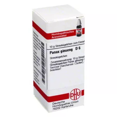 PANAX GINSENG D 6 globulí, 10 g
