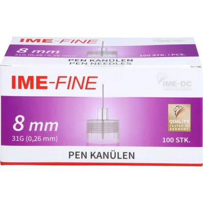 IME-jemná univerzální kanyla 31 G 8 mm, 100 ks