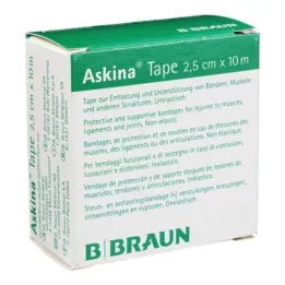 ASKINA Páska Pfl.unelast.2,5 cmx10 m bílá, 1 ks