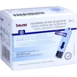 BEURER GL40 glukózové testovací proužky, 50 ks