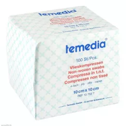 VLIESKOMPRESSEN 10x10 cm nesterilní 4násobné, 100 ks