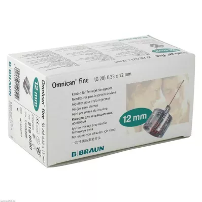 Omnican kanyla s jemným perem 29G 0,33x12mm, 100 kusů